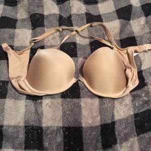 Tan Racer Back Push-Up Bra